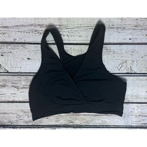 Kindred Bravely‎ French Terry Racerback Nursing Sleep Bra Wireless Large Black